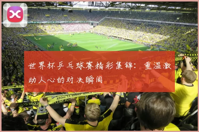 世界杯乒乓球赛精彩集锦：重温激动人心的对决瞬间